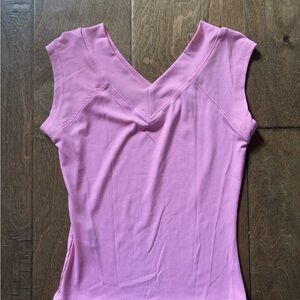 Pink V-Neck Women's Top